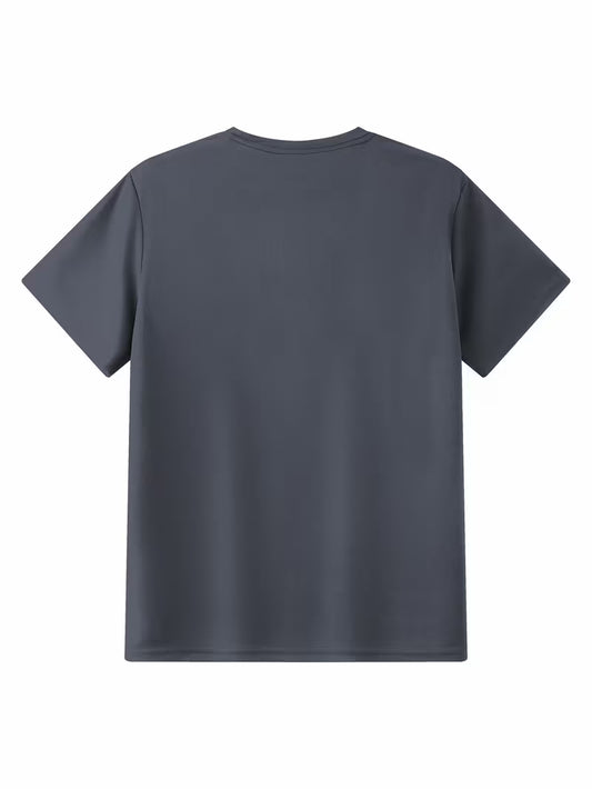 Men’s Casual Crew Neck T-Shirt – Soft Breathable Quick-Dry Fabric, Loose Fit Short Sleeve Solid Color Tee for Summer | Everyday Wear by DropVibe