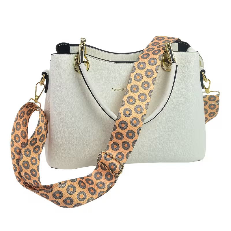 Fashion Yellow Polka Dot Crossbody Bag for Women – Adjustable Shoulder Strap, Elegant Lightweight Handbag | DropVibe