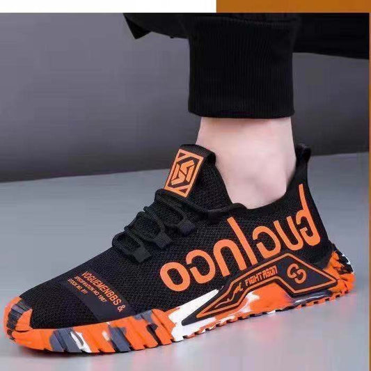 2022 New Men's Shoes Spring And Summer Breathable Casual Shoes Korean Version Trend All-match Sports Shoes Net Shoes Running Shoes Men