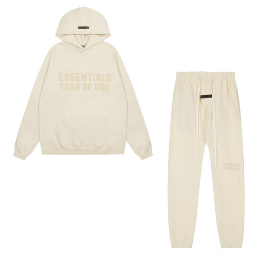 Flocked Letter Sports Suit Fog Men's And Women's Loose Casual Sweatshirts And Pants
