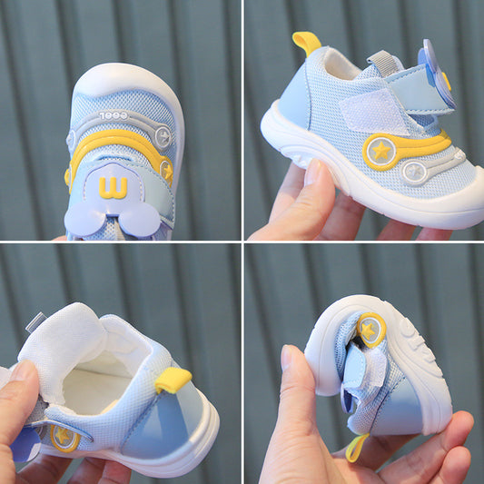 2025 New Boys And Girls 1-2-3 Years Old Toddler Shoes Spring And Autumn Mesh Breathable Baby Shoes