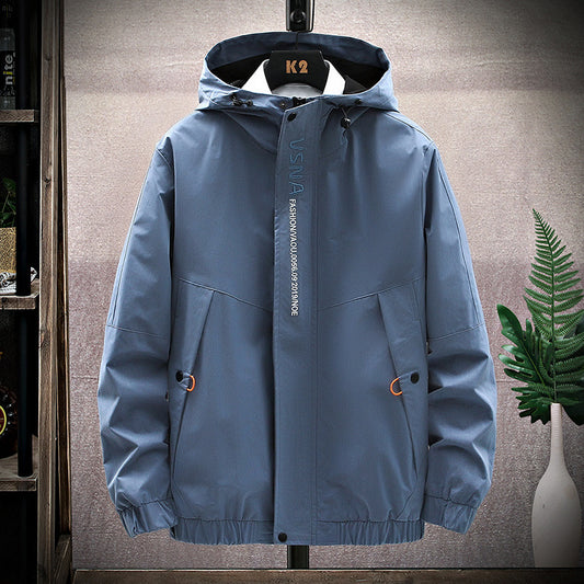 Jacket Men's 2022 Autumn And Winter New Ins Trend Hong Kong Style Simple Casual Hooded Jacket Men's Clothes