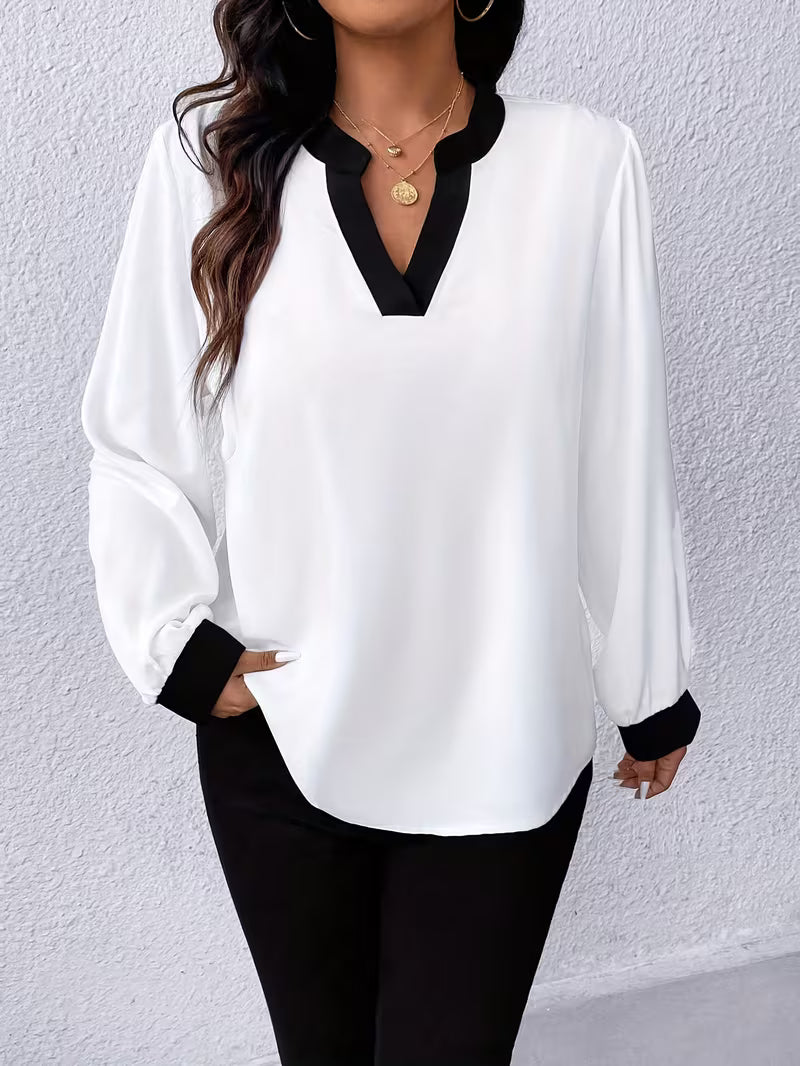 Lantern Sleeve Loose Long Sleeve Top ā Spring & Autumn Daily Wear for Women | DropVibe