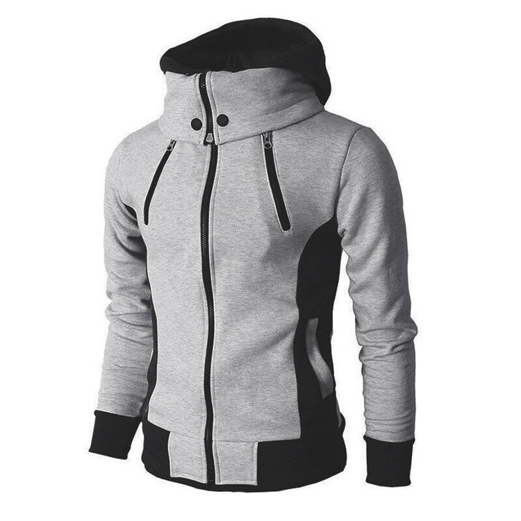 Men&amp;#039;s high collar hooded jacket
