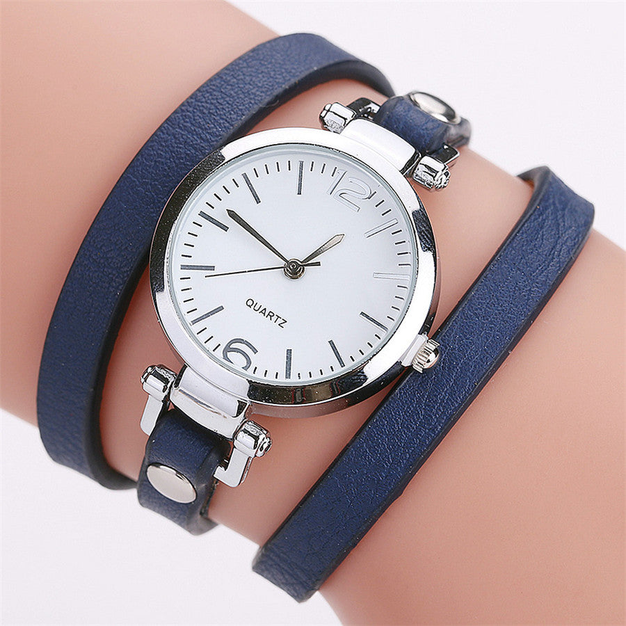 Women&amp;#039;s Circle Bracelet Watch PU Strap Simple Alloy Small Dial Women&amp;#039;s WatchM