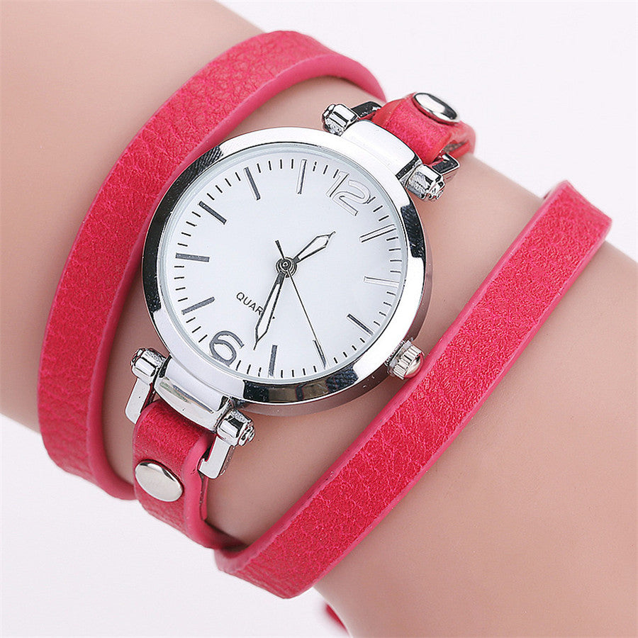 Women&amp;#039;s Circle Bracelet Watch PU Strap Simple Alloy Small Dial Women&amp;#039;s WatchM