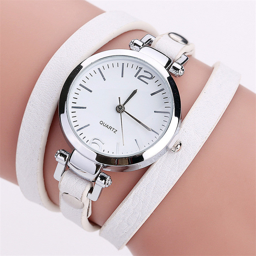 Women&amp;#039;s Circle Bracelet Watch PU Strap Simple Alloy Small Dial Women&amp;#039;s WatchM
