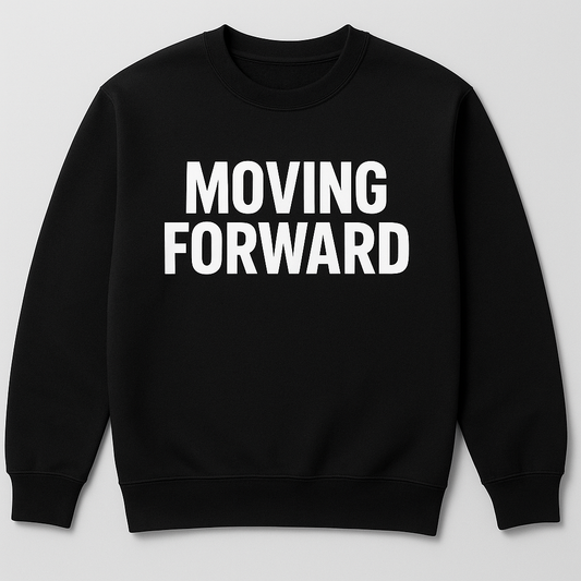Moving Forward Printed Black Sweatshirt for Men!