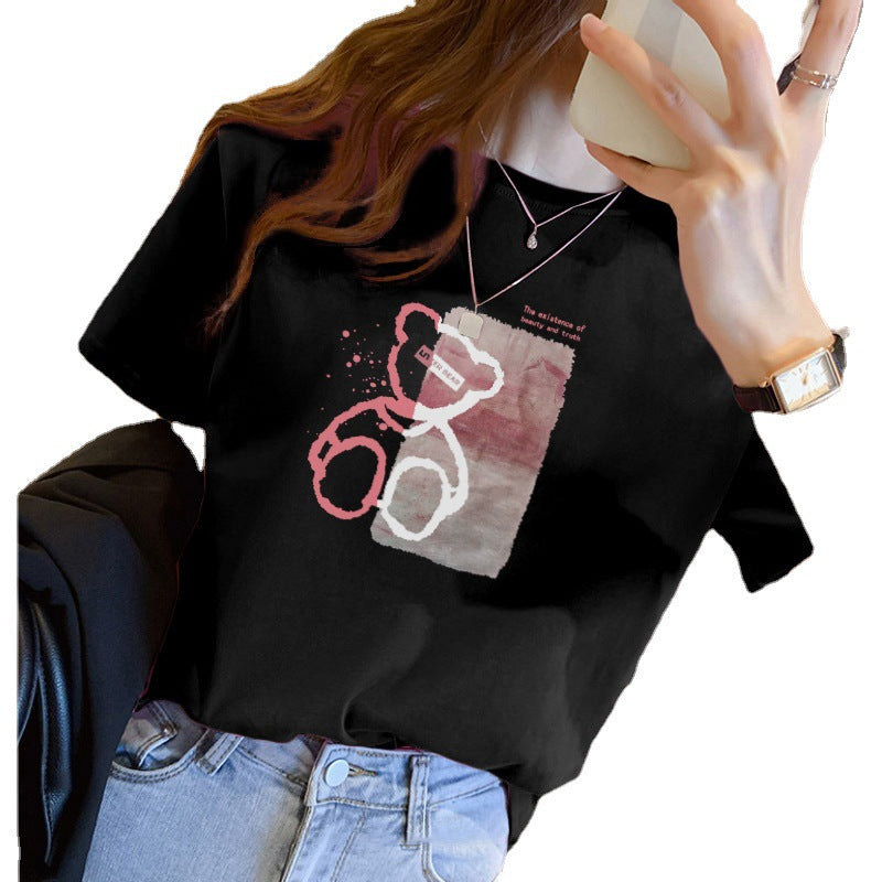 loose women&#039;s round neck student top