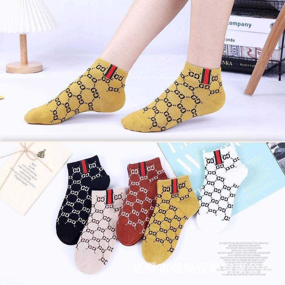 Socks Women&#039;s Tide Ins Socks Shallow Mouth Cotton Boat Socks Short Tube Socks Tide Socks Thin Section Invisible Socks Women&#039;s Stall Manufacturers Wholesale