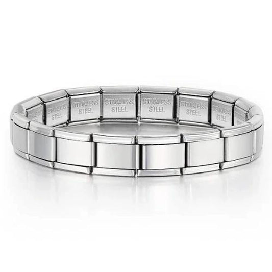 Italian Module Bracelet Italian Charm Stainless Steel Block Elastic Spliced Titanium Steel Glaky Bracelet
