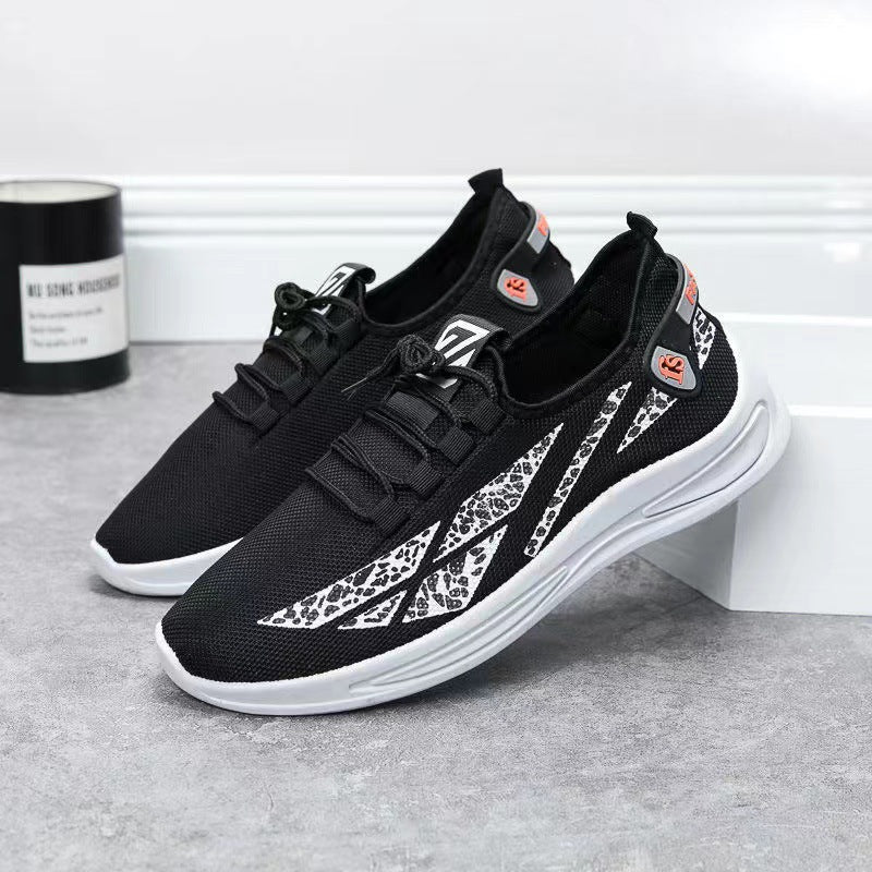 Cross-border One-piece Casual Men&#039;s Spring And Autumn New Lightweight Sports Shoes Mesh Running Shoes Single Shoes Comfortable And Breathable