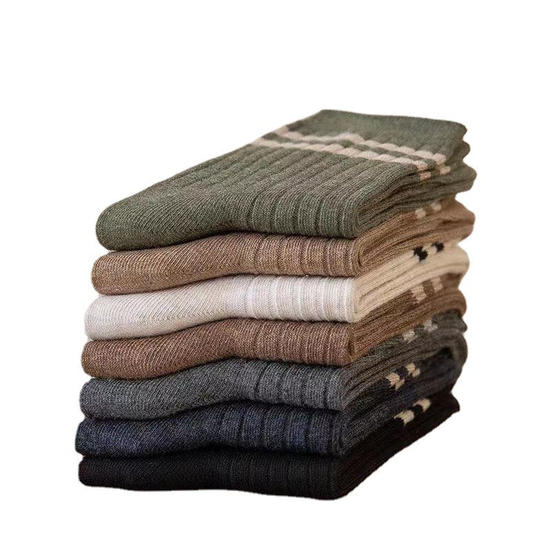 Socks Men&#039;s Spring And Summer Mid-tube Socks Stockings Breathable Sweat-absorbing Deodorant Trend All-match Men&#039;s Cotton Socks