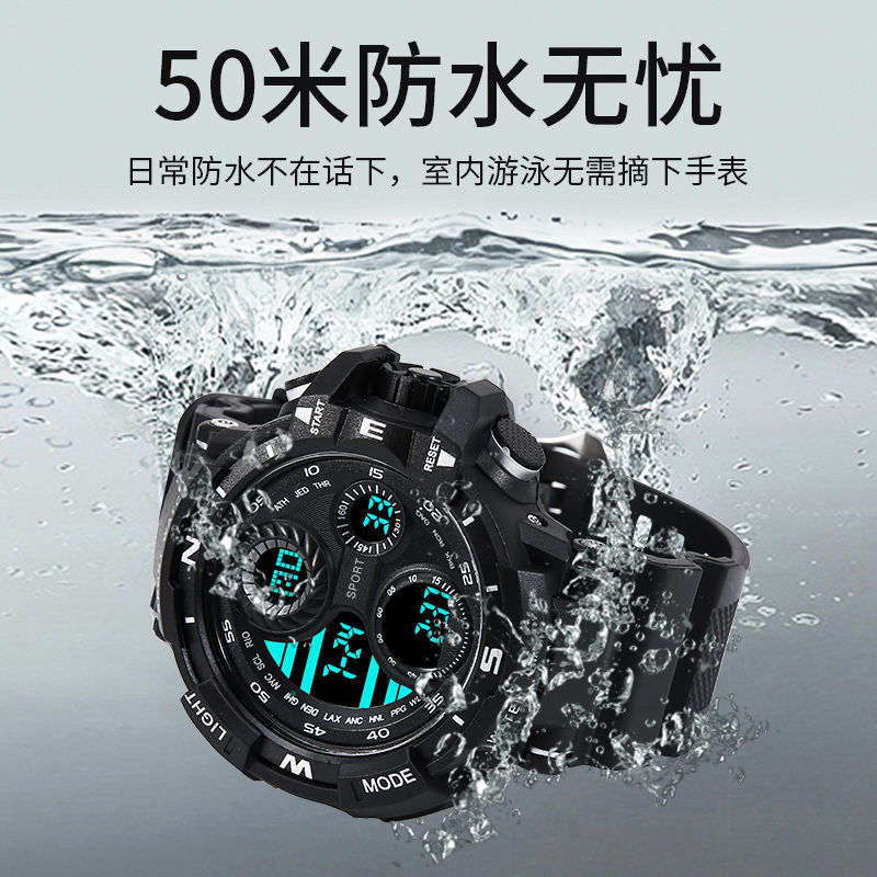Watch Male StudentCool Trend Junior High School Student Waterproof Luminous Alarm Clock