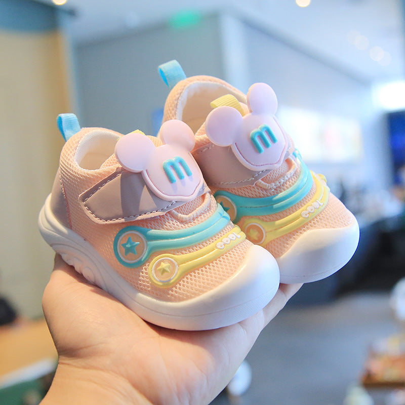 2025 New Boys And Girls 1-2-3 Years Old Toddler Shoes Spring And Autumn Mesh Breathable Baby Shoes
