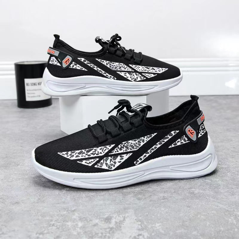 Cross-border One-piece Casual Men&#039;s Spring And Autumn New Lightweight Sports Shoes Mesh Running Shoes Single Shoes Comfortable And Breathable