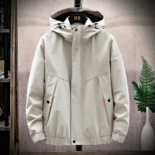 Jacket Men&#039;s 2022 Autumn And Winter New Ins Trend Hong Kong Style Simple Casual Hooded Jacket Men&#039;s Clothes