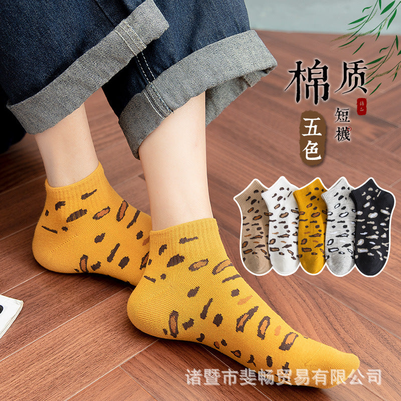 Socks Women&#039;s Tide Ins Socks Shallow Mouth Cotton Boat Socks Short Tube Socks Tide Socks Thin Section Invisible Socks Women&#039;s Stall Manufacturers Wholesale