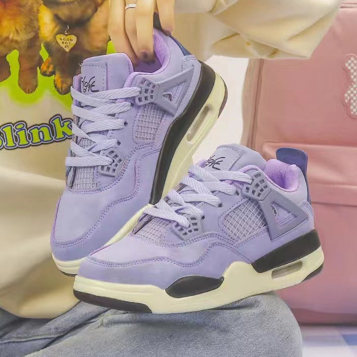 Chic Port Style Air Cushion Basketball Sneaker Men And Women Lovers Lightweight Casual Shoes For Students