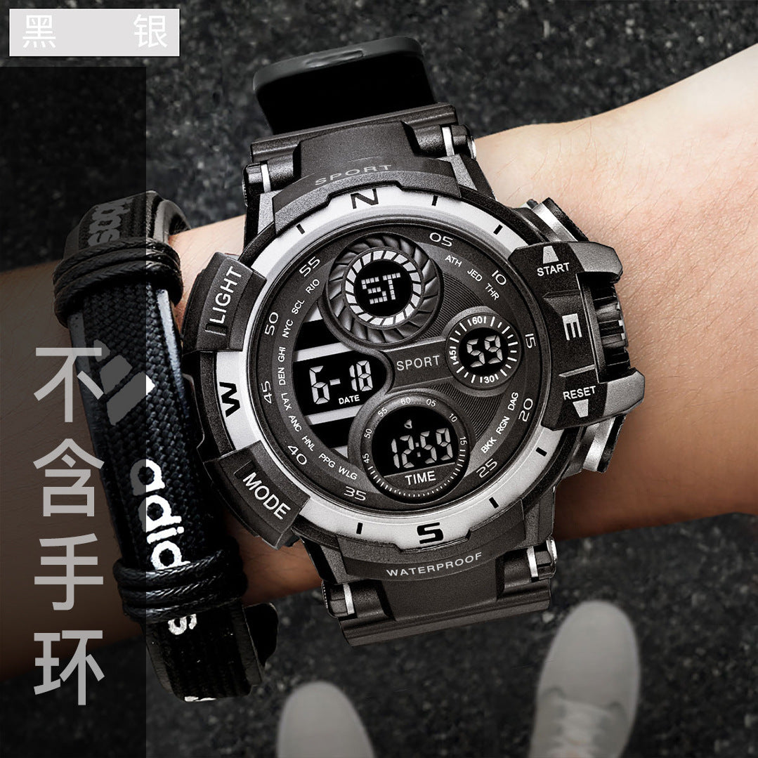 Watch Male StudentCool Trend Junior High School Student Waterproof Luminous Alarm Clock