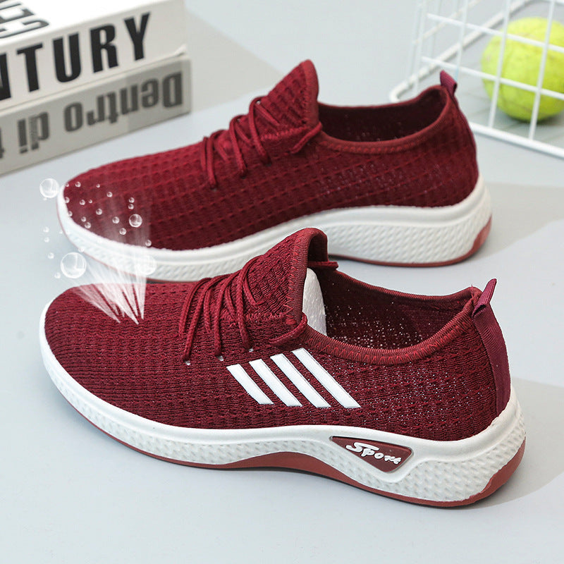 New Summer Real Flying Woven Women&amp;#039;s Shoes Korean Version Of The Trend Fashion Single Shoes Leisure Sports Student Shoes Travel Shoes Women&amp;#039;s Shoes