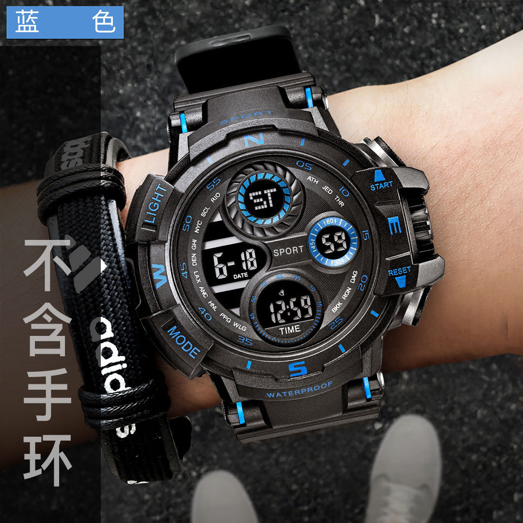 Watch Male StudentCool Trend Junior High School Student Waterproof Luminous Alarm Clock