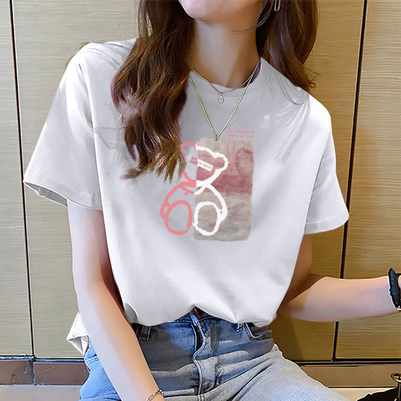 loose women&#039;s round neck student top