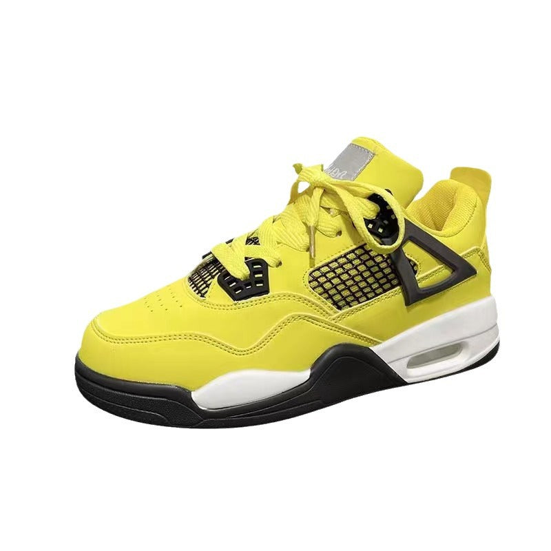 Chic Port Style Air Cushion Basketball Sneaker Men And Women Lovers Lightweight Casual Shoes For Students