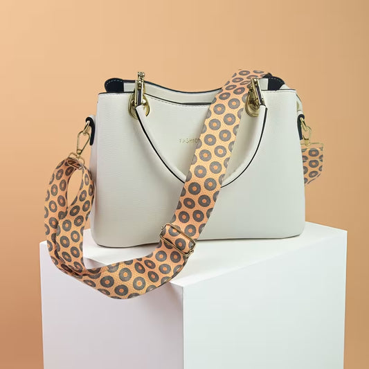 Fashion Yellow Polka Dot Crossbody Bag for Women – Adjustable Shoulder Strap, Elegant Lightweight Handbag | DropVibe