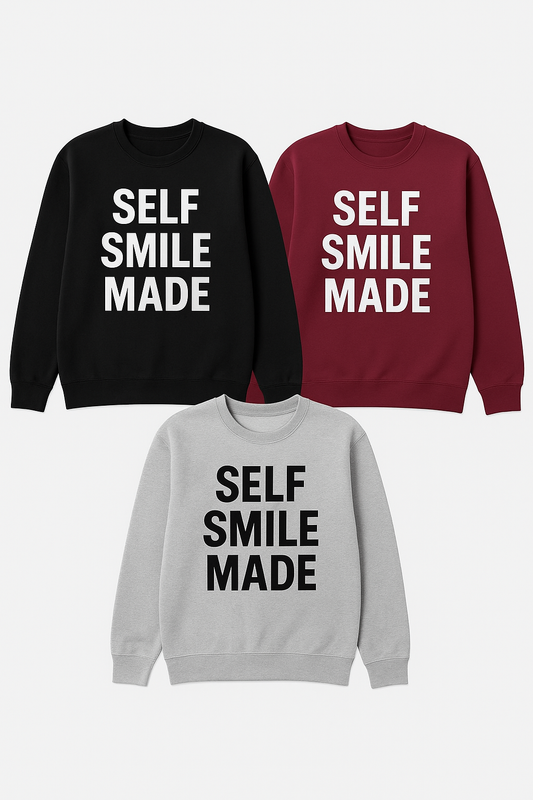 Pack of 3 Self Smile Made Printed Sweatshirts for Women!